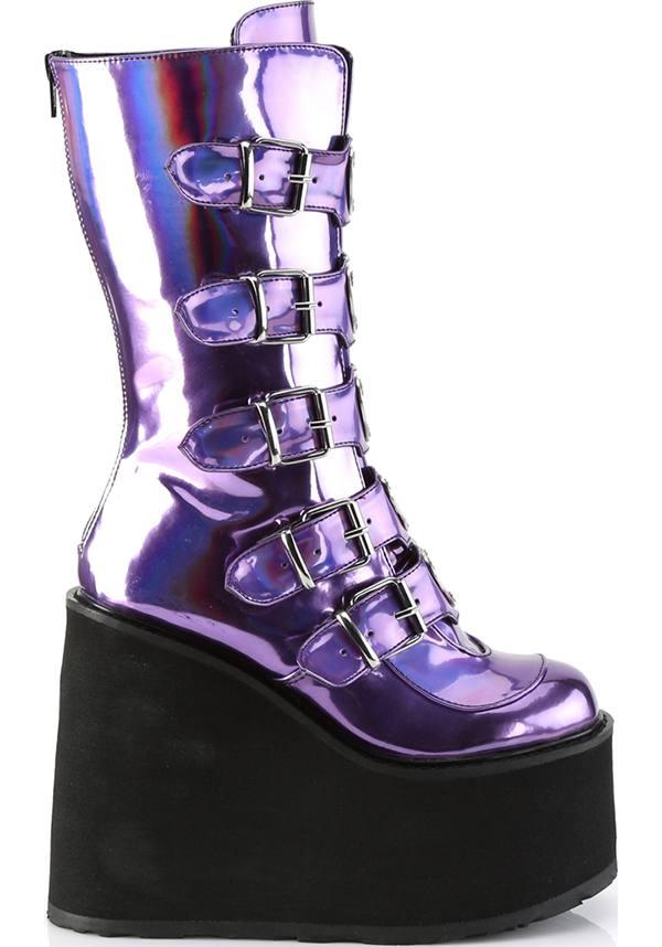 Demonia Shoes - SWING-230 Purple Holo - Buy Online Australia