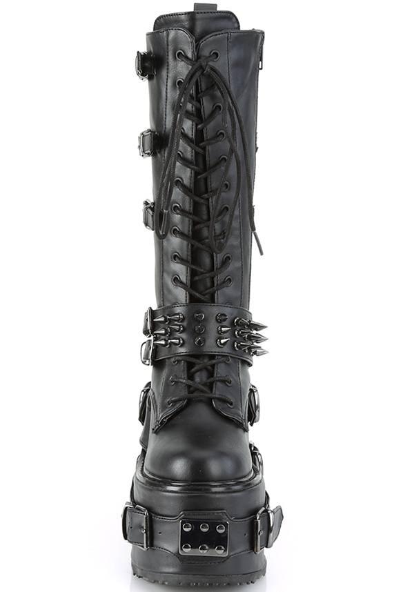 SWING-327 [Black] | PLATFORM BOOTS [PREORDER] - Beserk - all, black, boots, boots [preorder], clickfrenzy15-2023, dec18, demonia, demonia shoes, discountapp, fp, labelpreorder, labelvegan, platforms, platforms [preorder], pleaserimageupdated, ppo, preorder, shoes, techwear, vegan