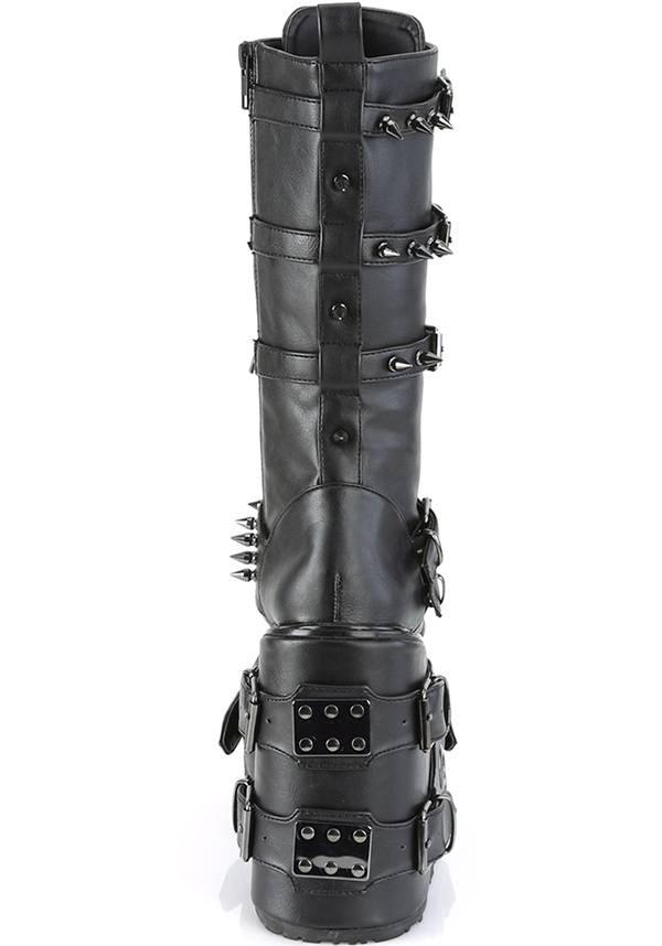 SWING-327 [Black] | PLATFORM BOOTS [PREORDER] - Beserk - all, black, boots, boots [preorder], clickfrenzy15-2023, dec18, demonia, demonia shoes, discountapp, fp, labelpreorder, labelvegan, platforms, platforms [preorder], pleaserimageupdated, ppo, preorder, shoes, techwear, vegan
