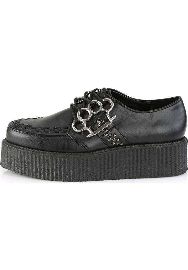 V-CREEPER-516 [Black] | CREEPERS [PREORDER] - Beserk - all, black, clickfrenzy15-2023, dec17, demonia, demonia shoes, discountapp, flats, flats [preorder], fp, labelpreorder, labelvegan, platforms, platforms [preorder], pleaserimageupdated, ppo, preorder, shoes, vegan