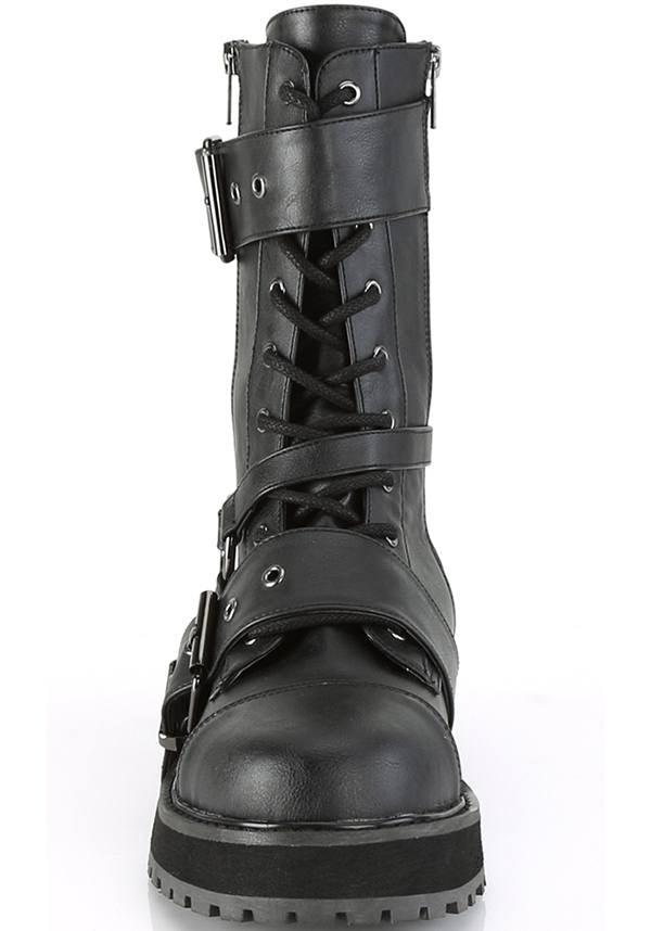 VALOR-220 [Black] | BOOTS [IN STOCK] - Beserk - all, ankle boots, black, boot, boots, boots [in stock], clickfrenzy15-2023, cosplay, demonia, demonia shoes, discountapp, dm18082022, flats, flats [in stock], fp, goth, gothic, grunge, in stock, instock, labelinstock, labelvegan, mar19, medieval, men, mens shoes, pleaserimageupdated, pleaserrestock, pricematched, punk, shoes, techwear, vegan, winter