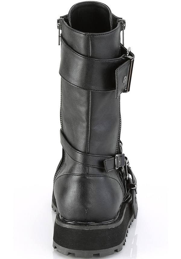 VALOR-220 [Black] | BOOTS [IN STOCK] - Beserk - all, ankle boots, black, boot, boots, boots [in stock], clickfrenzy15-2023, cosplay, demonia, demonia shoes, discountapp, dm18082022, flats, flats [in stock], fp, goth, gothic, grunge, in stock, instock, labelinstock, labelvegan, mar19, medieval, men, mens shoes, pleaserimageupdated, pleaserrestock, pricematched, punk, shoes, techwear, vegan, winter
