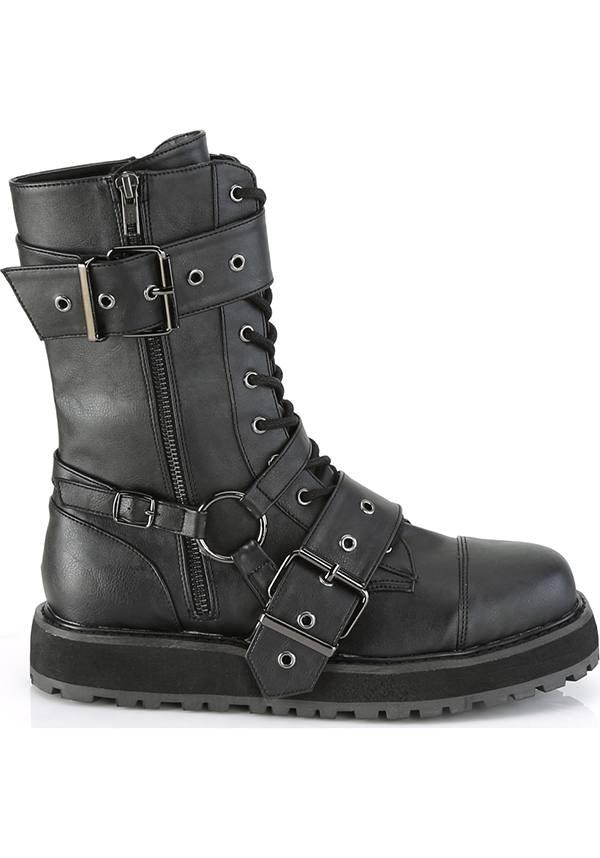 VALOR-220 [Black] | BOOTS [PREORDER] - Beserk - all, black, boots, boots [preorder], clickfrenzy15-2023, demonia, demonia shoes, discountapp, flats, flats [preorder], fp, goth, gothic, labelpreorder, labelvegan, mar19, men, mens shoes, pleaserimageupdated, ppo, preorder, pricematched, shoes, techwear, vegan