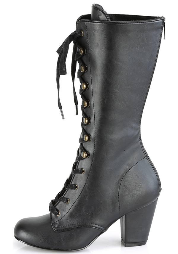 VIVIKA-205 [Black] | BOOTS [PREORDER] - Beserk - 01062020, all, black, boots, boots [preorder], clickfrenzy15-2023, demonia, discountapp, fp, labelpreorder, labelvegan, may19, medieval, platforms [preorder], pleaserimageupdated, ppo, preorder, renaissance, shoes, steampunk, vegan
