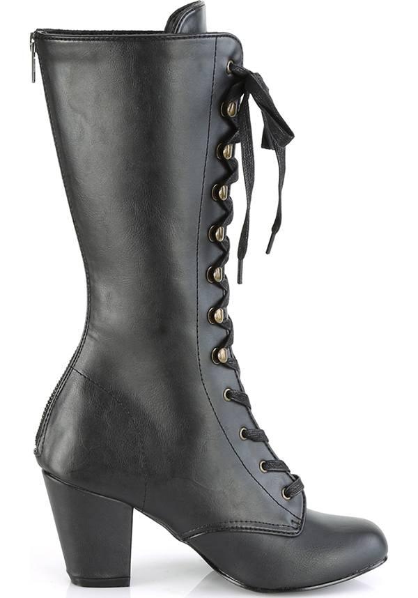 VIVIKA-205 [Black] | BOOTS [PREORDER] - Beserk - 01062020, all, black, boots, boots [preorder], clickfrenzy15-2023, demonia, discountapp, fp, labelpreorder, labelvegan, may19, medieval, platforms [preorder], pleaserimageupdated, ppo, preorder, renaissance, shoes, steampunk, vegan