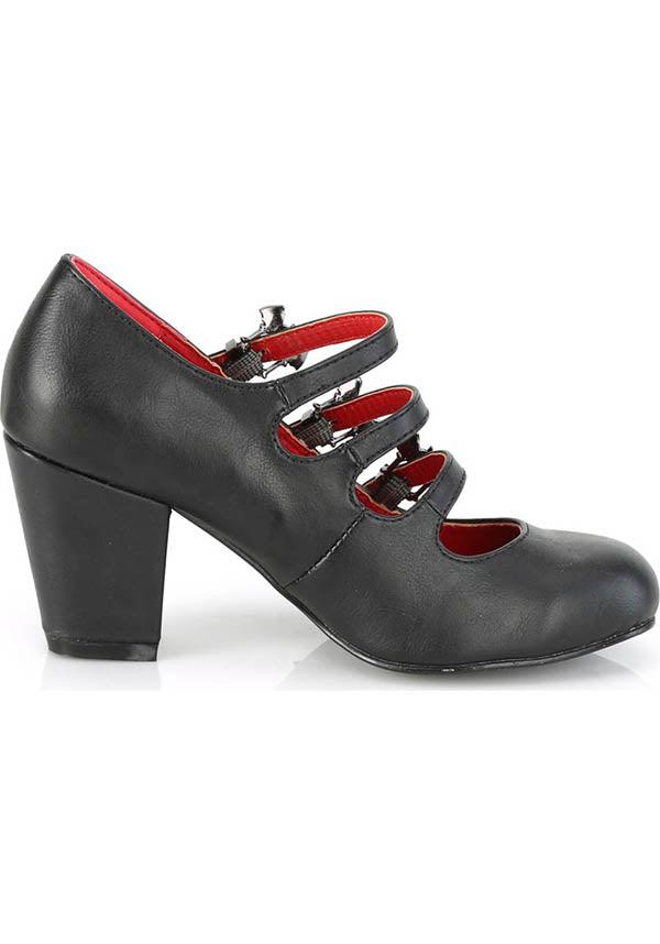 VIVIKA-38 [Black] | HEELS [PREORDER] - Beserk - all, bat, bats, black, clickfrenzy15-2023, demonia, demonia shoes, discountapp, fp, goth, gothic, halloween, heel, heels, heels [preorder], labelpreorder, labelvegan, mary janes, pleaserimageupdated, ppo, preorder, shoes, vegan