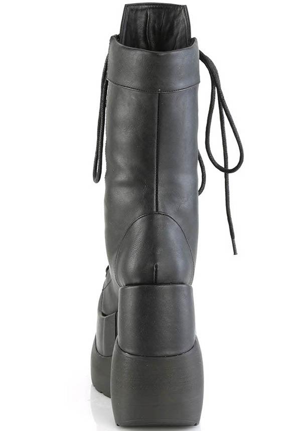 VOID-118 [Black] | PLATFORM BOOTS [PREORDER] - Beserk - all, all ladies, black, boots, boots [preorder], clickfrenzy15-2023, demonia, demonia shoes, discountapp, fp, goth, gothic, labelpreorder, labelvegan, ladies, long boots, mid calf boots, platform, platform boots, platforms, platforms [preorder], ppo, preorder, shoes, vegan