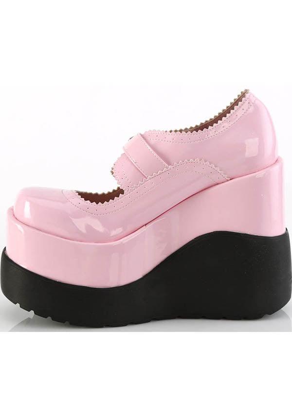 VOID-38 [Pink Holo Patent] | PLATFORMS [PREORDER] - Beserk - all, baby pink, clickfrenzy15-2023, colour:pink, demonia, demonia shoes, discountapp, fp, holo, holographic, labelpreorder, light pink, pastel pink, pink, platforms, platforms [preorder], ppo, preorder, shoes