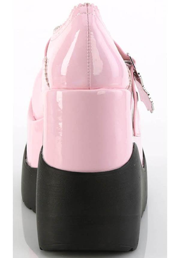 VOID-38 [Pink Holo Patent] | PLATFORMS [PREORDER] - Beserk - all, baby pink, clickfrenzy15-2023, colour:pink, demonia, demonia shoes, discountapp, fp, holo, holographic, labelpreorder, light pink, pastel pink, pink, platforms, platforms [preorder], ppo, preorder, shoes