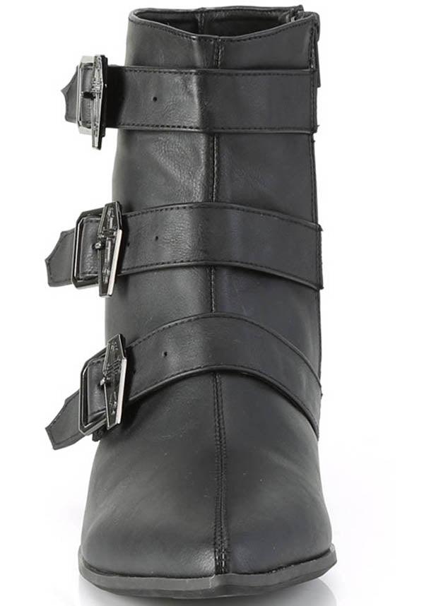 WARLOCK-50-C [Black] | BOOTS [PREORDER] - Beserk - all, black, boots, boots [preorder], clickfrenzy15-2023, coffin, demonia, demonia shoes, discountapp, formal, formal wear, fp, goth, gothic, labelpreorder, labelvegan, mens shoes, ppo, preorder, shoes, vegan