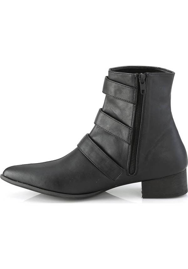 WARLOCK-50-C [Black] | BOOTS [PREORDER] - Beserk - all, black, boots, boots [preorder], clickfrenzy15-2023, coffin, demonia, demonia shoes, discountapp, formal, formal wear, fp, goth, gothic, labelpreorder, labelvegan, mens shoes, ppo, preorder, shoes, vegan