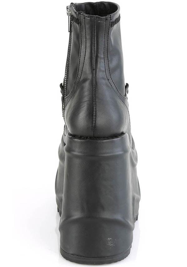 WAVE-110 [Black] | PLATFORM BOOTS [PREORDER] - Beserk - all, all ladies, ankle boots, black, boots, boots [preorder], clickfrenzy15-2023, demonia, demonia shoes, discountapp, fp, goth, gothic, labelpreorder, labelvegan, ladies, platforms, platforms [preorder], ppo, preorder, shoes, vegan