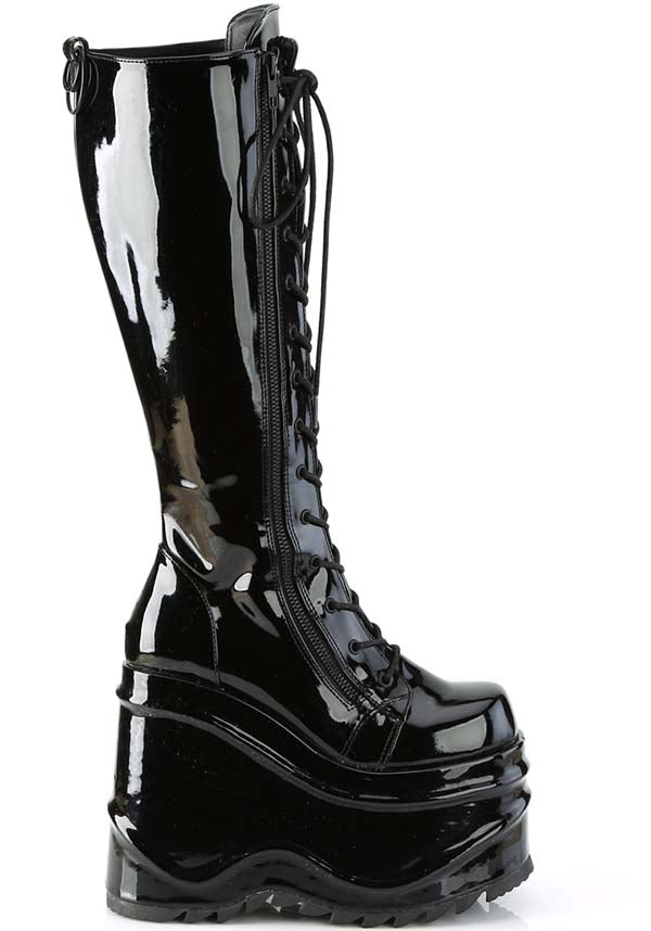 Demonia Shoes WAVE 200 White Platform Boots Buy Online Australia