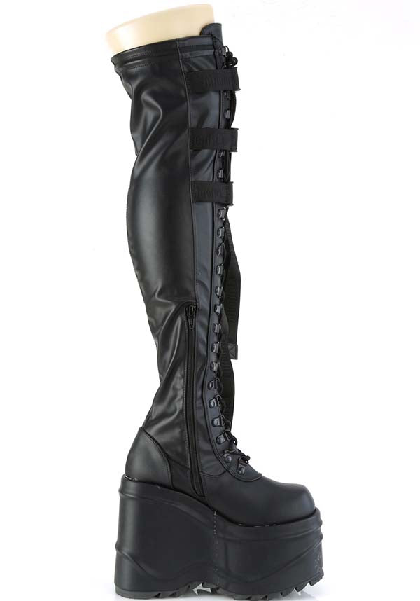 WAVE-315 [Black] | PLATFORM BOOTS [PREORDER]*