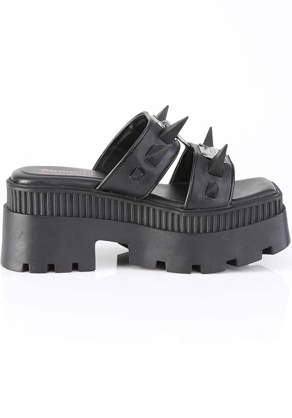 Demonia Shoes - WRATH-13 Black Platform Sandals - Buy Online Australia