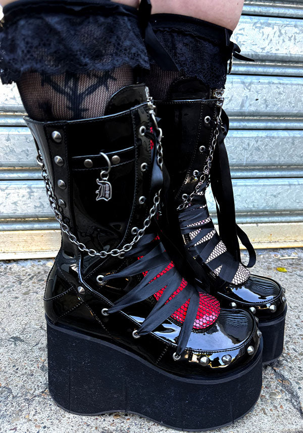KERA-121 [Black Patent] | PLATFORM BOOTS [PREORDER]