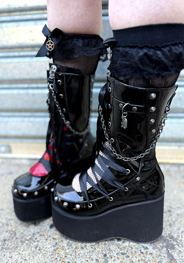 KERA-121 [Black Patent] | PLATFORM BOOTS [PREORDER]