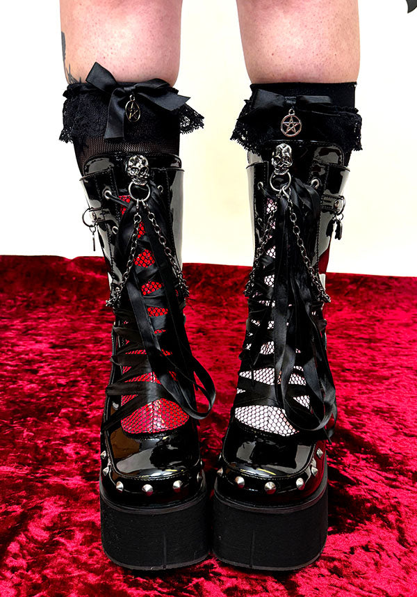 KERA-121 [Black Patent] | PLATFORM BOOTS [PREORDER]