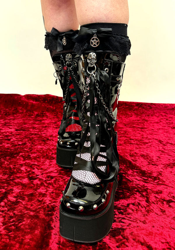 KERA-121 [Black Patent] | PLATFORM BOOTS [PREORDER]