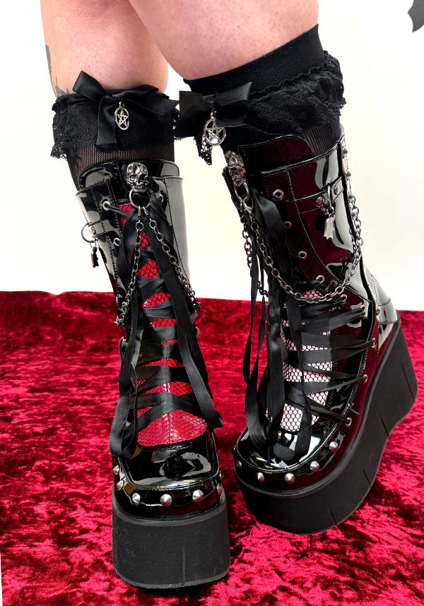 KERA-121 [Black Patent] | PLATFORM BOOTS [PREORDER]