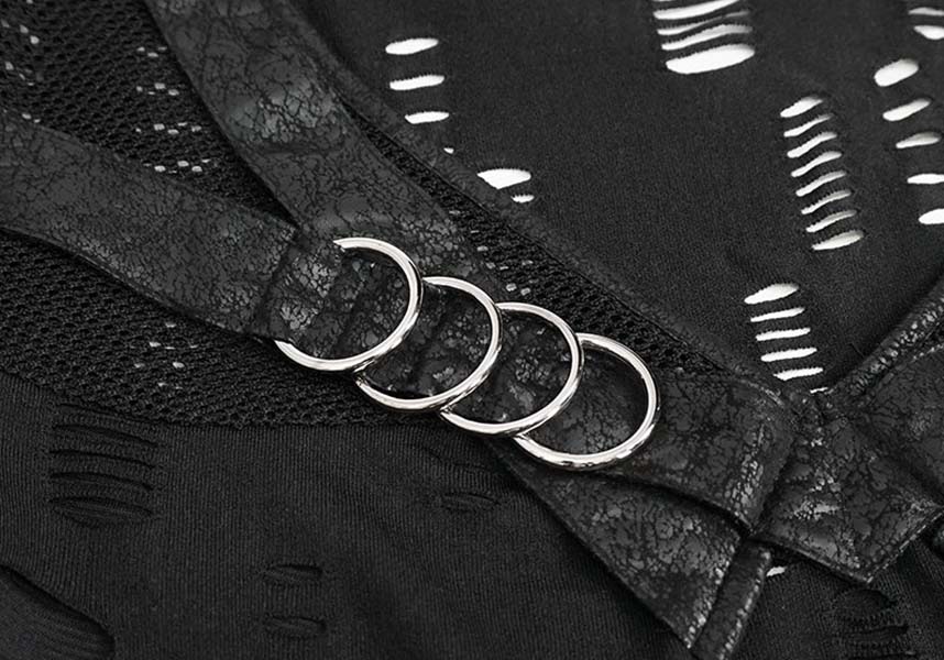 Broken Cyber Distressed Mesh | T-SHIRT