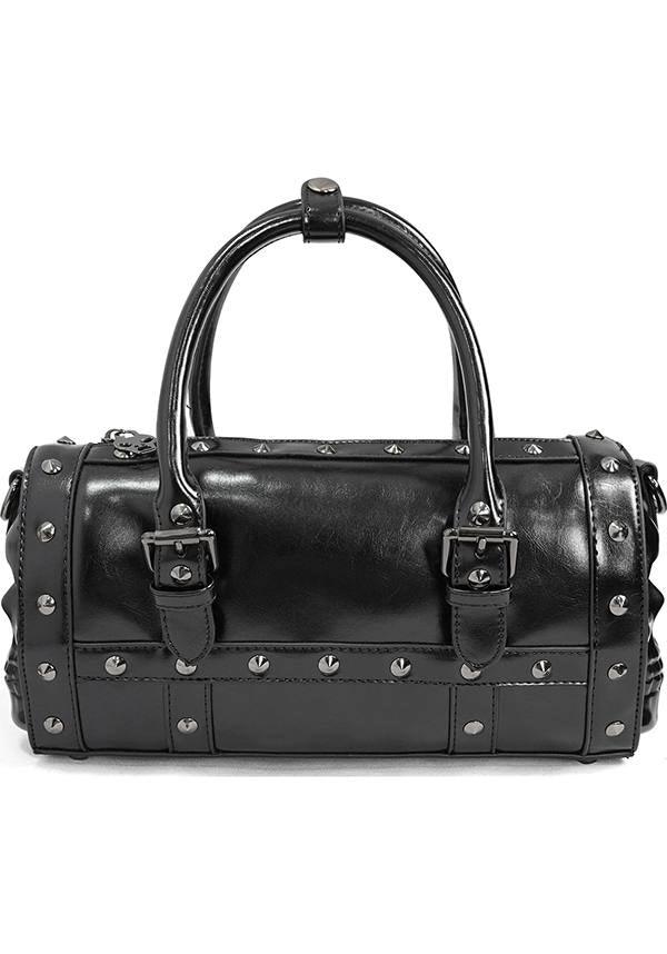 Dark Phantom | HANDBAG - Beserk - accessories, all, bag, bags, black, clickfrenzy15-2023, devil fashion, discountapp, DV300922, fp, googleshopping, goth, gothic, gothic accessories, hand bag, handbag, handbags, handbags and purses, labelvegan, ladies accessories, nov22, punk, R061122, skull, skulls, studded, studs, vegan