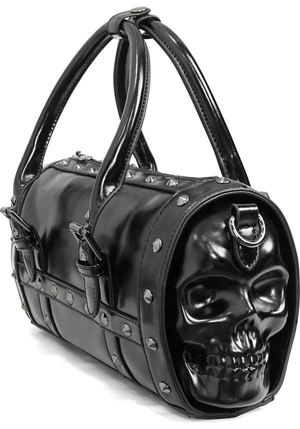 Dark Phantom | HANDBAG - Beserk - accessories, all, bag, bags, black, clickfrenzy15-2023, devil fashion, discountapp, DV300922, fp, googleshopping, goth, gothic, gothic accessories, hand bag, handbag, handbags, handbags and purses, labelvegan, ladies accessories, nov22, punk, R061122, skull, skulls, studded, studs, vegan