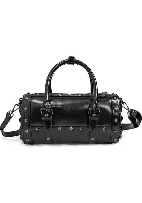 Dark Phantom | HANDBAG - Beserk - accessories, all, bag, bags, black, clickfrenzy15-2023, devil fashion, discountapp, DV300922, fp, googleshopping, goth, gothic, gothic accessories, hand bag, handbag, handbags, handbags and purses, labelvegan, ladies accessories, nov22, punk, R061122, skull, skulls, studded, studs, vegan