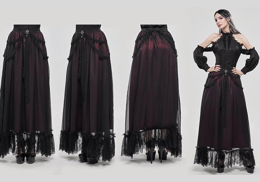 Hereditary | MAXI SKIRT - Beserk - all, all clothing, all ladies, all ladies clothing, black, clickfrenzy15-2023, clothing, discountapp, DV03122021, edgy, formal, formal wear, fp, frill, goth, gothic, jan22, lace, lacey, ladies, ladies clothing, ladies skirt, long skirt, maxi skirt, plus, plus size, R020122, red, renaissance, skirt, skirts, winter, winter clothing, womens skirt