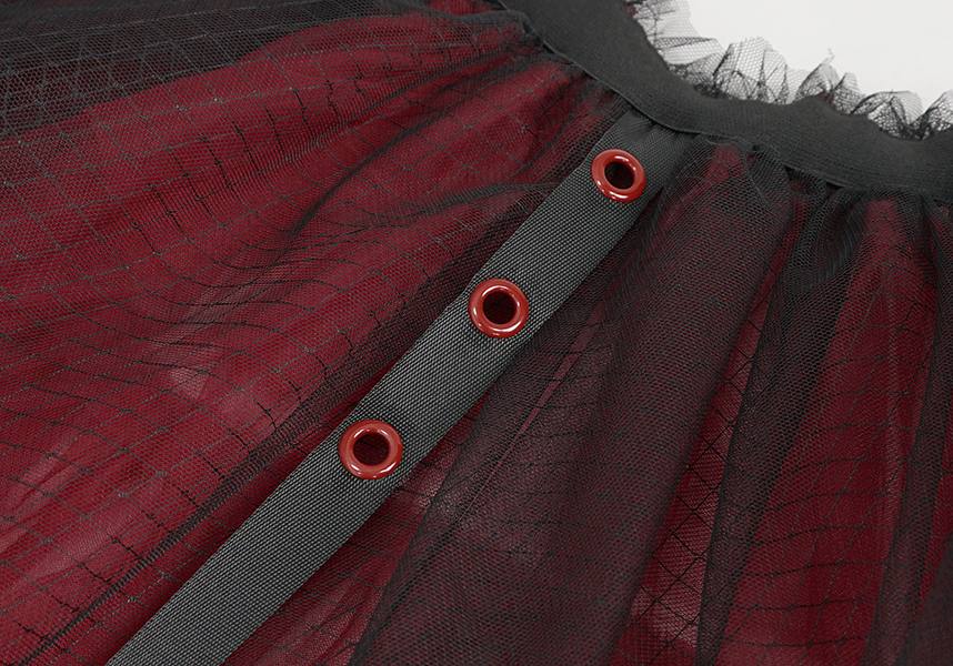 Medusa Punk [Black/Red] | FLARED SKIRT*