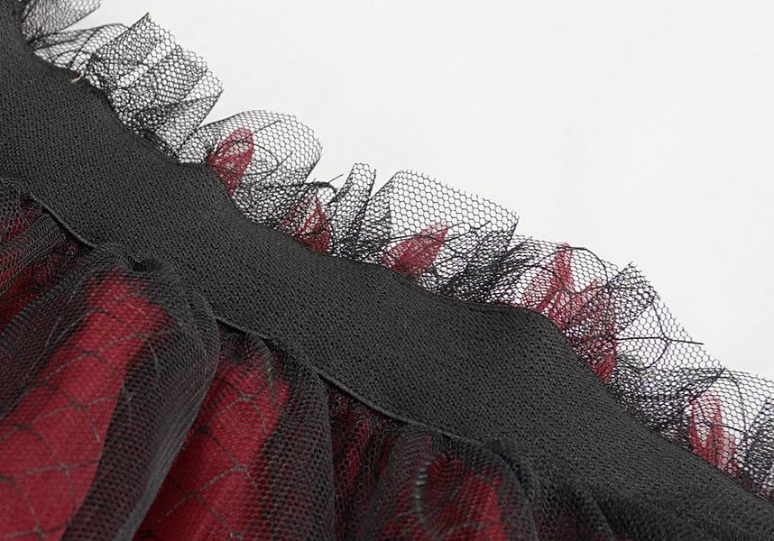 Medusa Punk [Black/Red] | FLARED SKIRT*