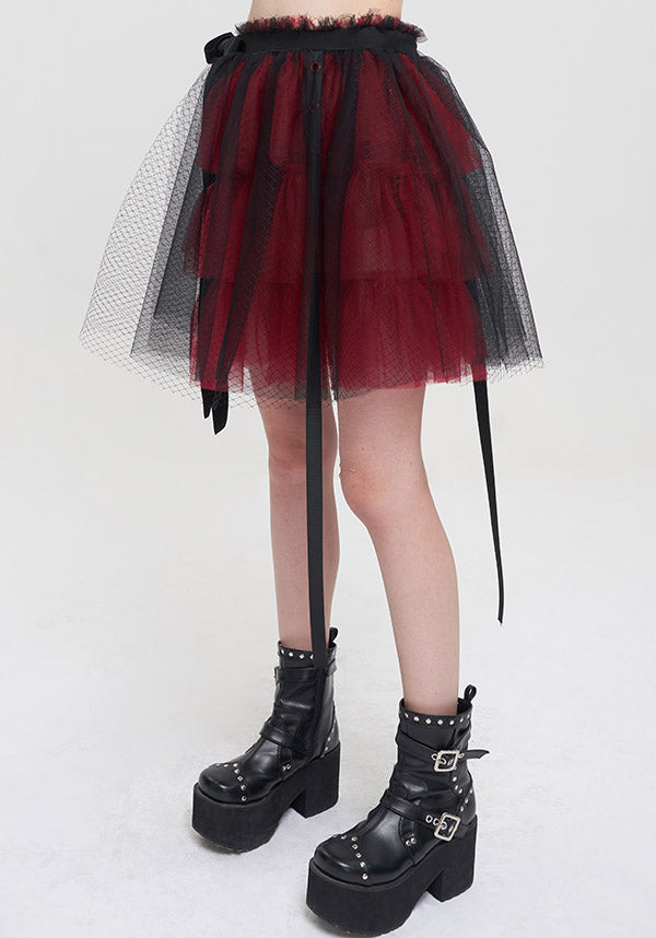 Medusa Punk [Black/Red] | FLARED SKIRT*