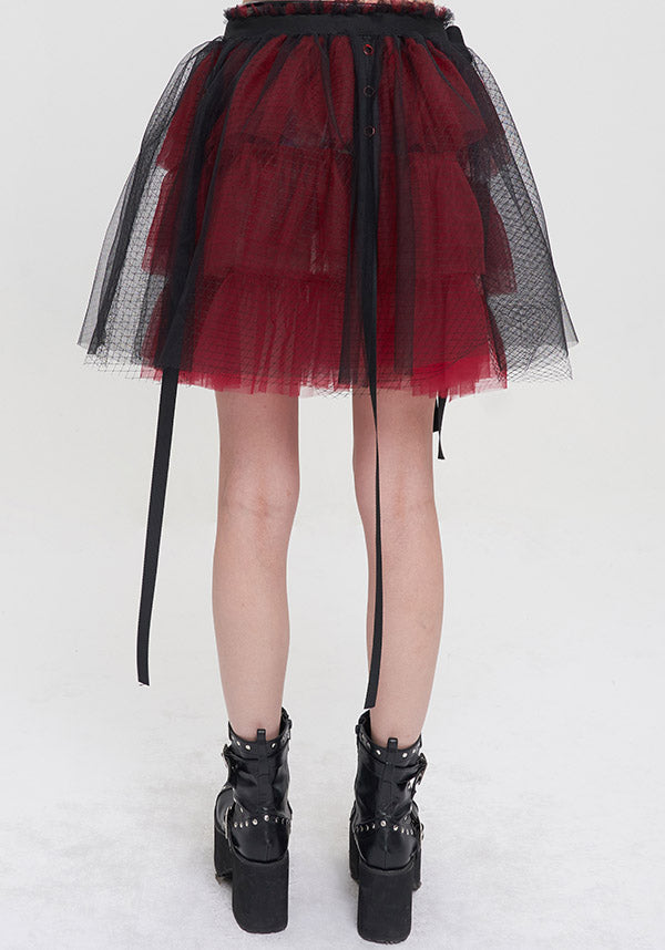 Medusa Punk [Black/Red] | FLARED SKIRT*