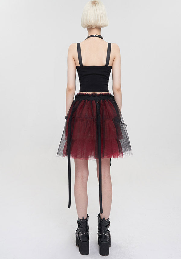 Medusa Punk [Black/Red] | FLARED SKIRT*