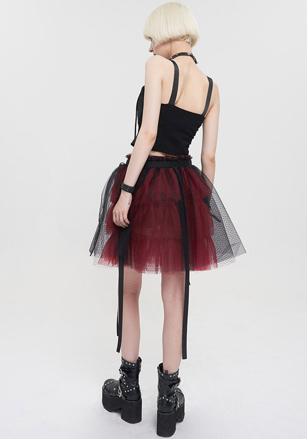 Medusa Punk [Black/Red] | FLARED SKIRT*