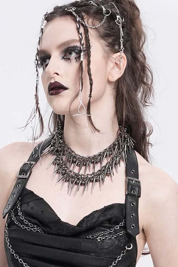 Razorheart Spike Double‑chain | NECKLACE