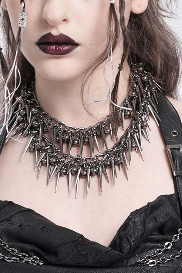 Razorheart Spike Double‑chain | NECKLACE