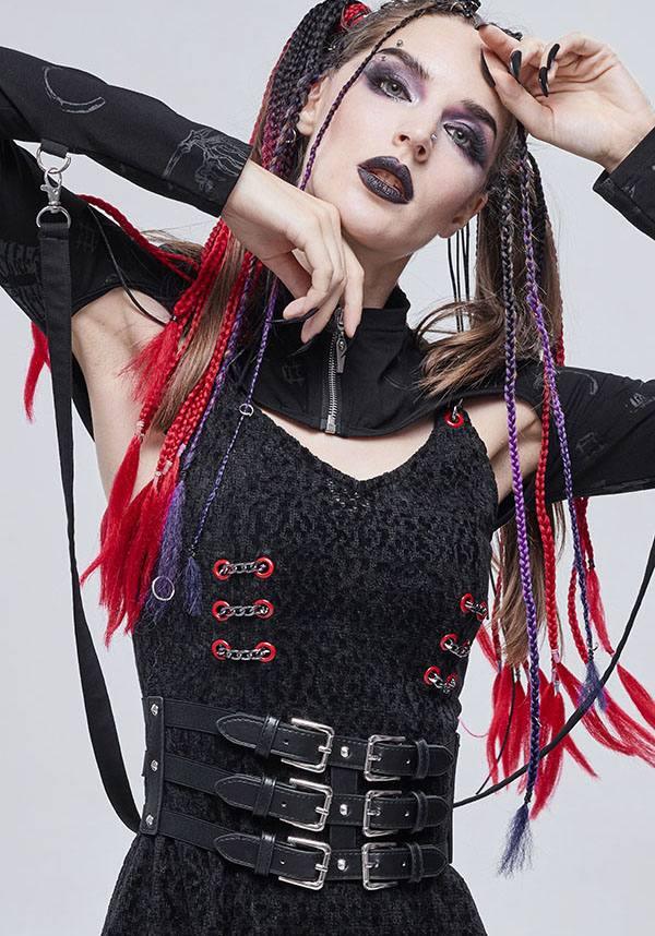 Triple Threat | BELT - Beserk - accessories, all, all ladies, belt, belts and buckles, black, clickfrenzy15-2023, discountapp, DV090921, fp, garters and harnesses, girdle, goth, gothic, gothic accessories, ladies, ladies accessories, oct21, R261021, waist belt