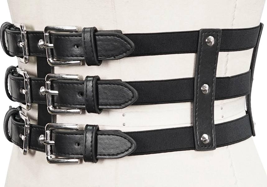 Triple Threat | BELT - Beserk - accessories, all, all ladies, belt, belts and buckles, black, clickfrenzy15-2023, discountapp, DV090921, fp, garters and harnesses, girdle, goth, gothic, gothic accessories, ladies, ladies accessories, oct21, R261021, waist belt