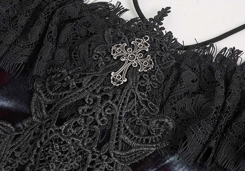 Wine Velvet Lace | OFF SHOULDER TOP*