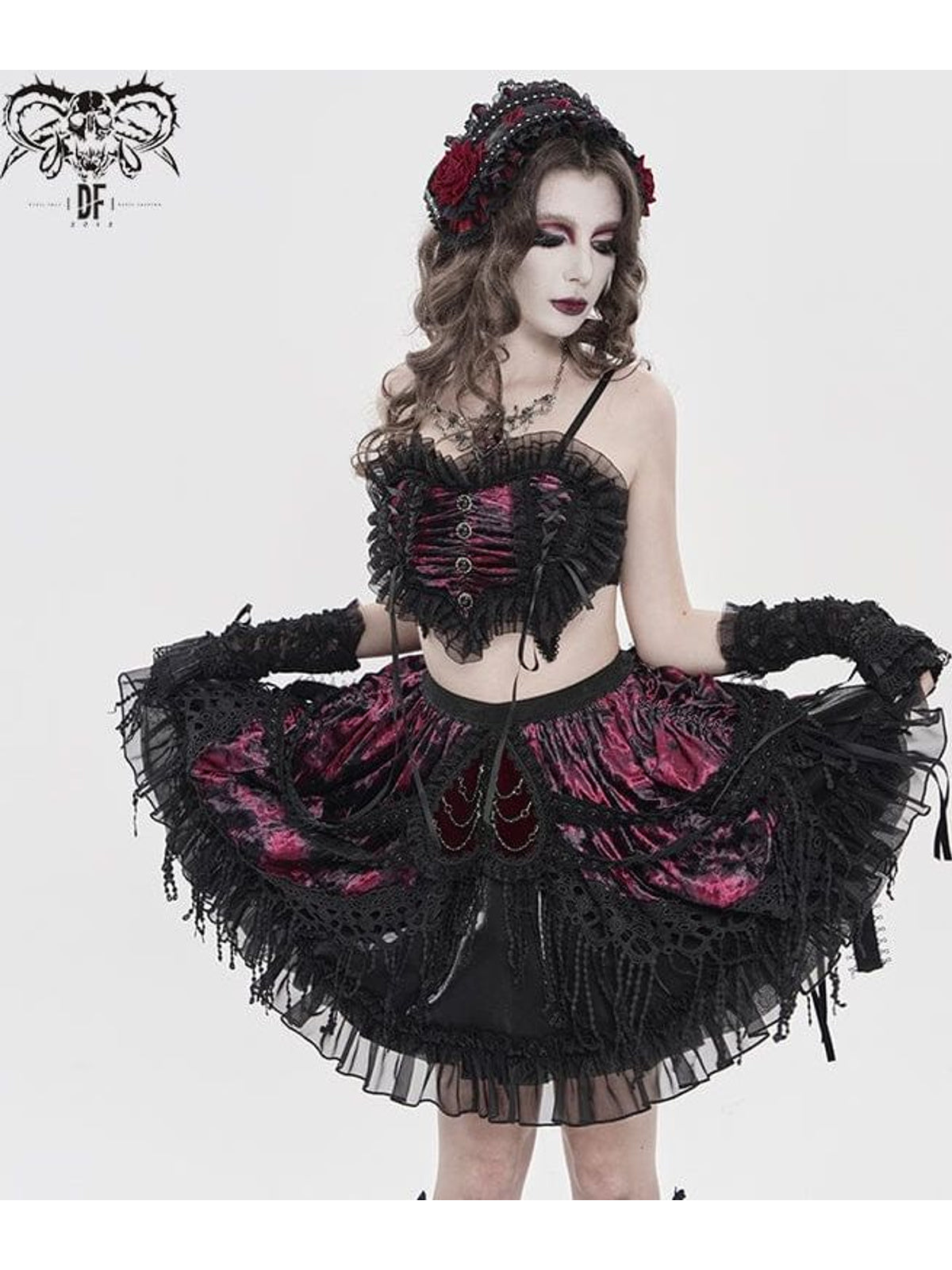 Tea Garden [Black/red] | HEADBAND