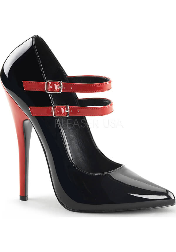DOMINA-442 [Black/Red] | HEELS [IN STOCK]**