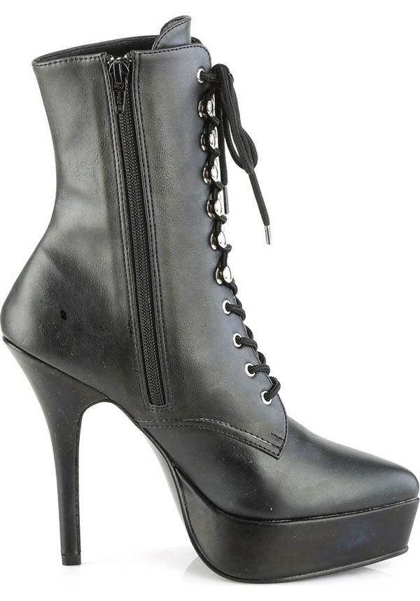 INDULGE-1020 [Black] | PLATFORM HEELS [PREORDER] - Beserk - all, all ladies, ankle boots, boots, boots [preorder], clickfrenzy15-2023, discountapp, fp, heels, heels [preorder], labelpreorder, labelvegan, ladies, platform, platform boots, platform heels, platforms, platforms [preorder], point, pointed, pointed toe, pointy, ppo, preorder, shoes, vegan