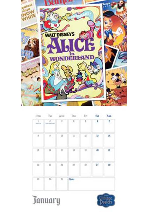 Disney Vintage Posters 2025 Calendar Buy Online Australia