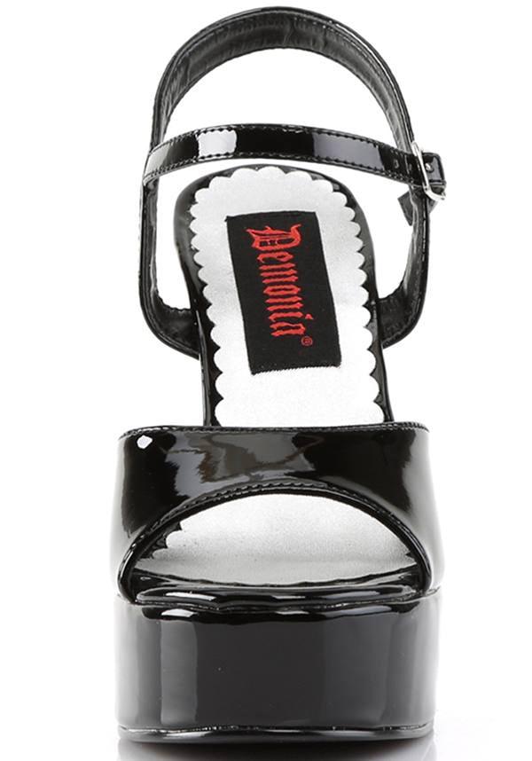 DOLLY-09 [Black Patent] | HEELS [PREORDER] - Beserk - all, black, clickfrenzy15-2023, demonia, demonia shoes, discountapp, fp, heels, heels [preorder], labelpreorder, labelvegan, pleaserimageupdated, pool slides and slip ons, ppo, preorder, pricematched, shiny, shoes, vegan