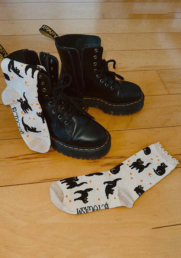 Black Cat Ruffle | SOCKS*