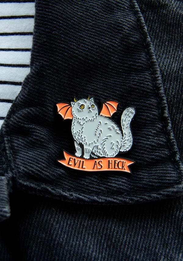 Evil As Heck | DEVIL CAT ENAMEL PIN