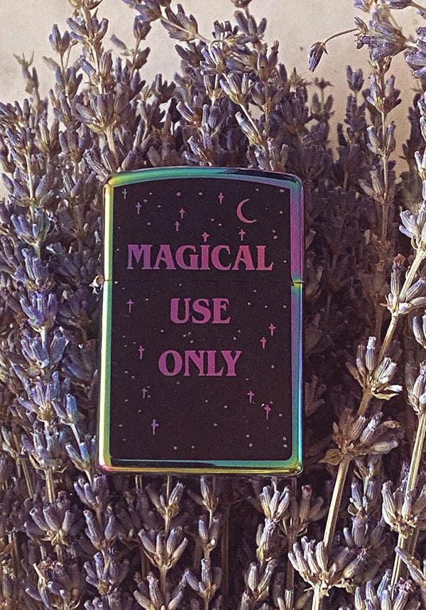 Magical Use Only | FLIP TOP LIGHTER - Beserk - all, black, cannotshipintl, clickfrenzy15-2023, discountapp, EC5179, fp, gift, gift idea, gift ideas, gifts, goth homeware, gothic homeware, gothic homewares, home, homeware, homewares, lighter, magic, mar22, R020322, rainbow, witch, witches, witchy