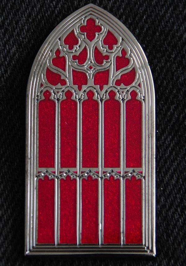 Saint Giles Cathedral Gothic Window | ENAMEL PIN - Beserk - accessories, all, architecture, badge, cathedral, christmas gift, christmas gifts, clickfrenzy15-2023, discountapp, EC6336, enamel pin, fp, gift, gift idea, gift ideas, gifts, googleshopping, goth, gothic, gothic accessories, gothic gifts, ladies accessories, mens, mens accessories, mens gifts, oct22, pin, pins, pins and badges, r191022, red, stained window