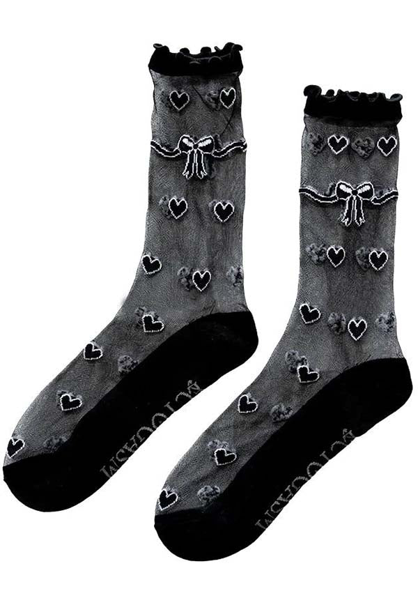 Sheer Heart [Black] | SOCKS
